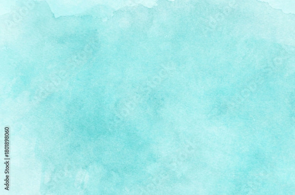 Obraz Abstract mint watercolor background texture.