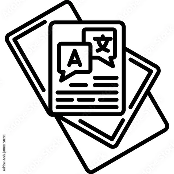 Obraz Flash Cards Icon