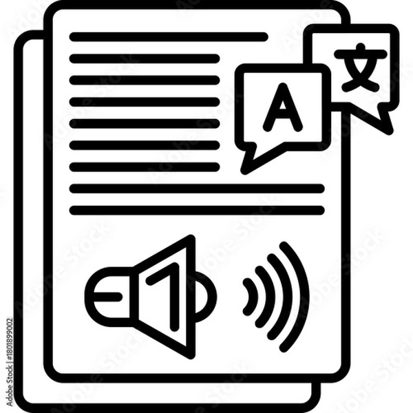 Obraz Text To Speech Icon