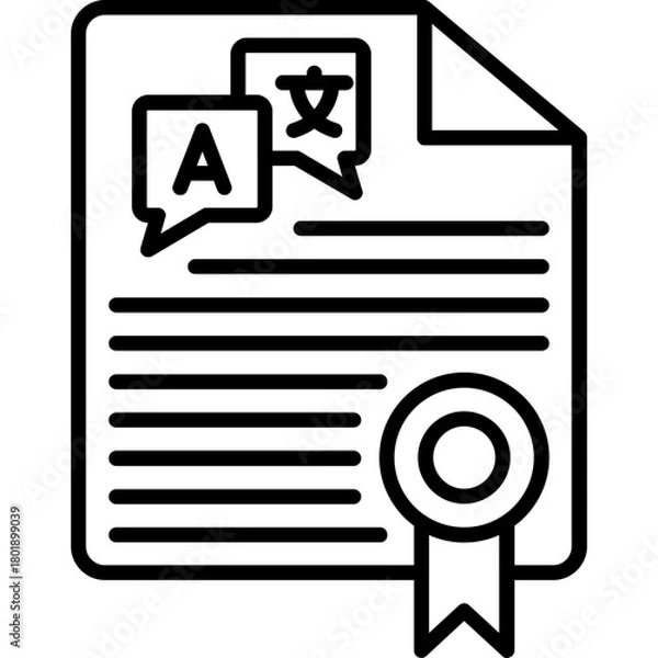 Obraz Certificate Icon