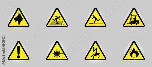 Fototapeta Warning symbols