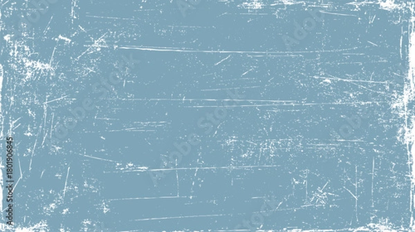 Obraz Dusty blue background with white scratches and speckles distressed texture effect grunge