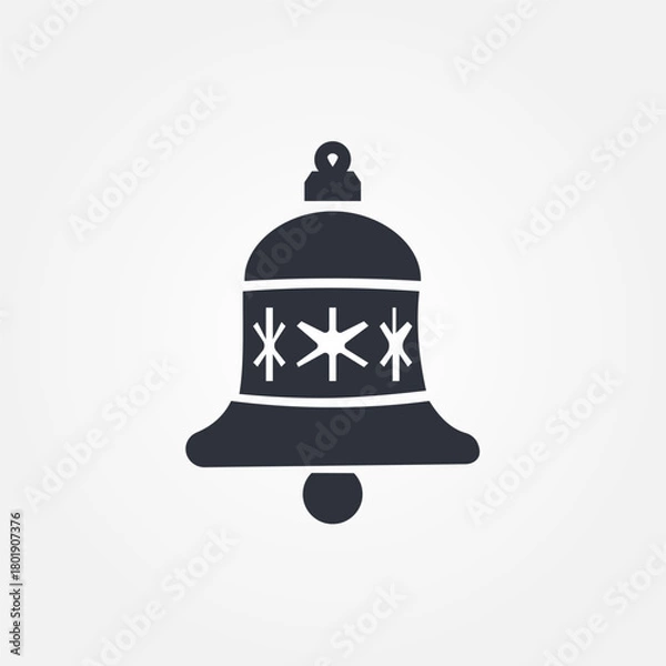 Fototapeta christmas bells icon symbol illustration vector eps10 logo template design pattern seamless bright minimal design flat design realistic style simple design modern design