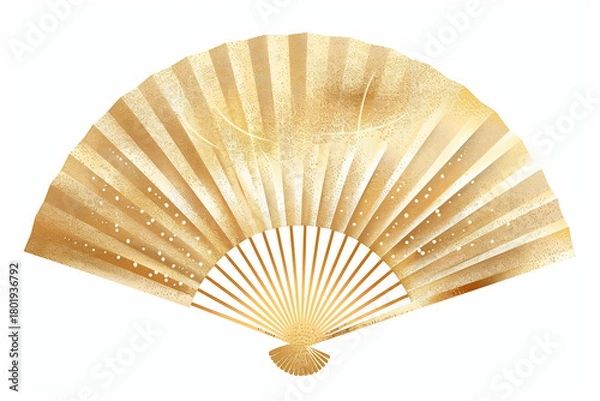 Obraz 金色の扇子イラスト