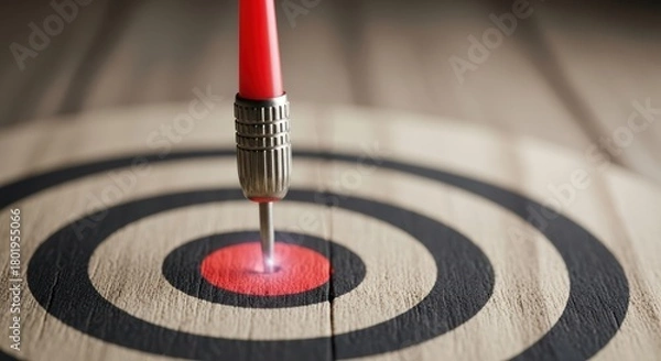 Obraz Dart Hitting Center of Target