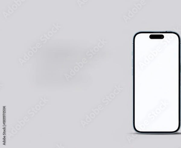 Obraz Modern Smartphone Mockup on Grey Background - Blank Screen for App Design