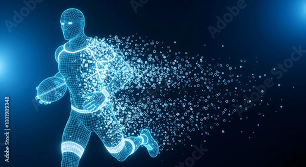 Fototapeta Basketball Player Digital Art A stunning portrayal of athleticism and technology