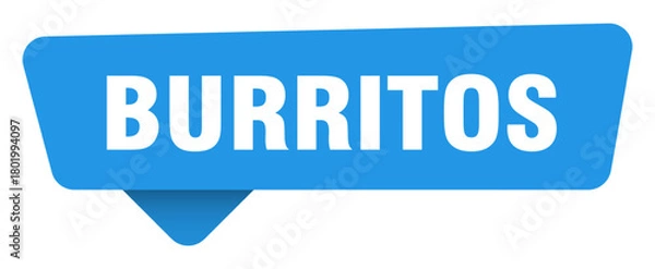 Obraz burritos sticker. burritos blue sign isolated on transpatent background