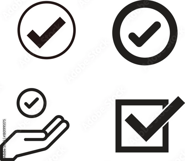 Obraz Approval Icons vector eps file