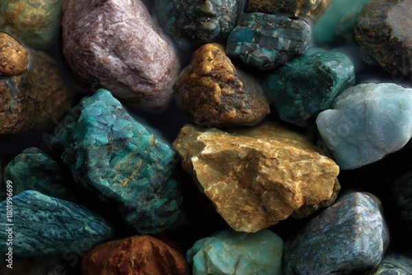 Obraz Vibrantly colored stones texture.