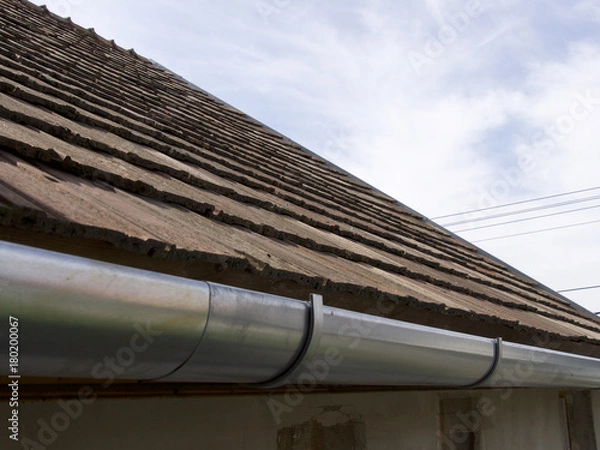 Fototapeta rain gutter roof