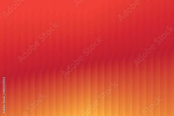 Fototapeta Warm red and yellow gradient backdrop with glossy glass line texture.