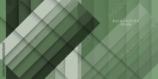 Obraz Abstract green color overlap layer background