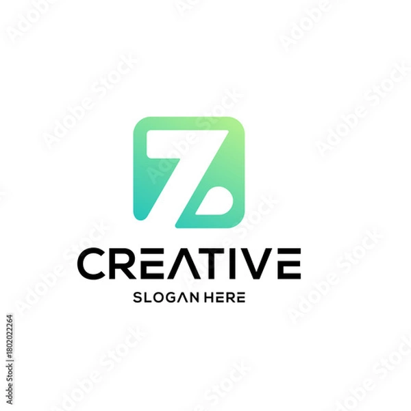 Obraz Gradient Z logo icon vector modern concept