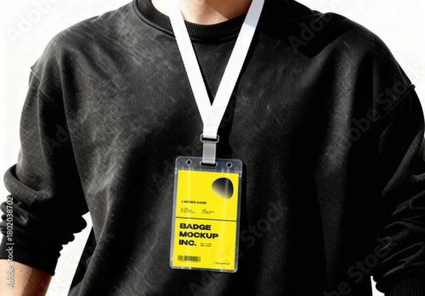 Obraz 90x60mm Badge Mockup