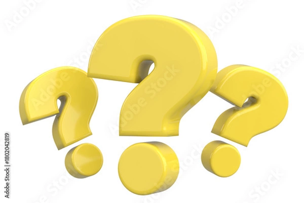 Obraz Question mark sign. 3D illustration.