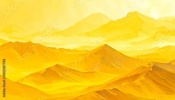 Fototapeta Vast, sun-drenched desert landscape with calm water reflecting the soft, cloudy sky, subtle rock formations, and a serene, muted color palette, digital painting. (188 characters)