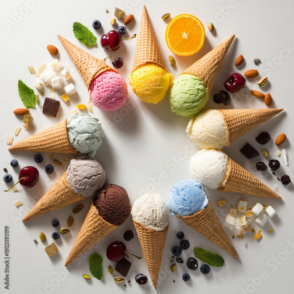 Fototapeta ice cream cones