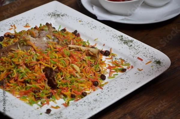 Fototapeta Essen in Restaurant