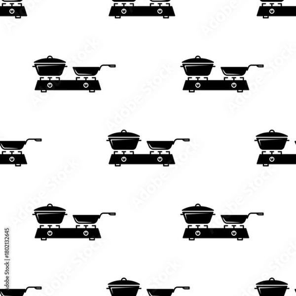 Fototapeta Pan Icon Seamless Pattern Y_2205002