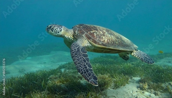 Fototapeta sea turtle swimming