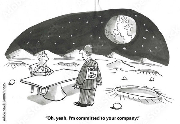 Obraz worker on mars