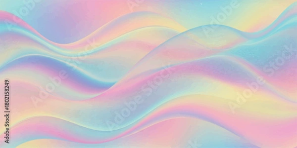 Fototapeta Pastel Waves A Dreamy Abstract Background with Soft Blended Colors.