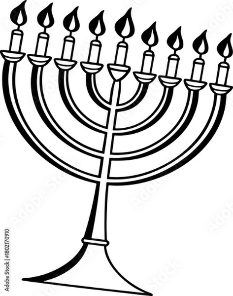Obraz menorah vector illustration