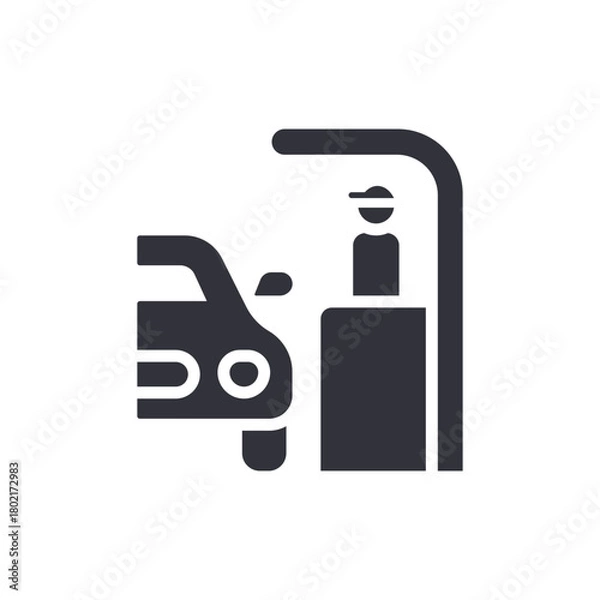 Obraz Drive Thru Service Car Purchase Or Fast Food Icon