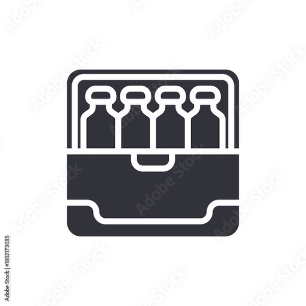 Obraz Vials In A Container Icon Simple Graphic Design Element