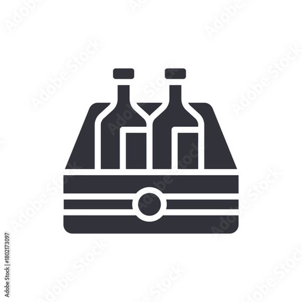 Obraz Bottles Pack Minimalistic Graphic Icon Vector Illustration