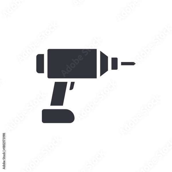 Obraz Power Tool Minimalist Symbol Precision Repairing Renovation