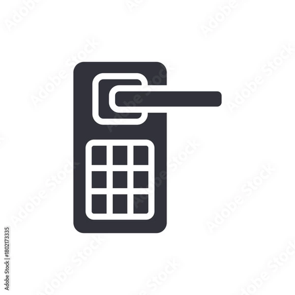 Obraz Digital Door Access System Icon With Keypad Lock