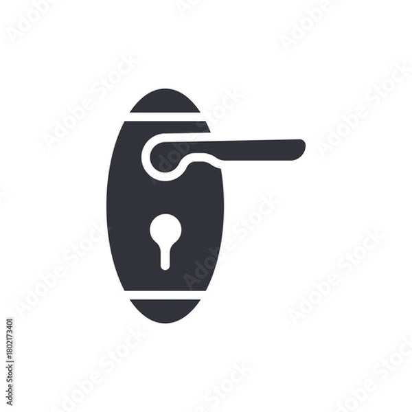 Obraz Elegant Entryway Hardware Isolated on White Background