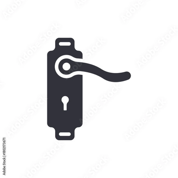 Obraz Door Handle Lever Icon for Security and Access
