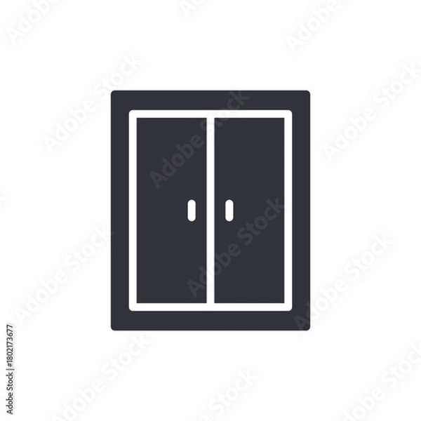Obraz Simple Wardrobe Icon Interior Storage Furniture Design