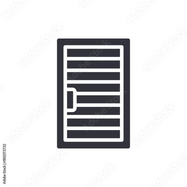 Obraz Louvered Door Illustration Access Entry Home Design Interior