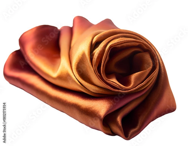 Fototapeta Folded Silk Scarf Isolated, Ideal for Fashion, Accessories, and Elegant Styling Concepts
