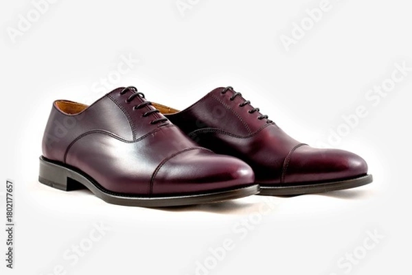 Obraz Classic leather shoes in a white background. 