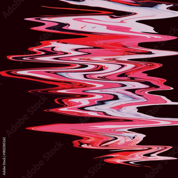 Obraz Electric teal glossy abstract flow