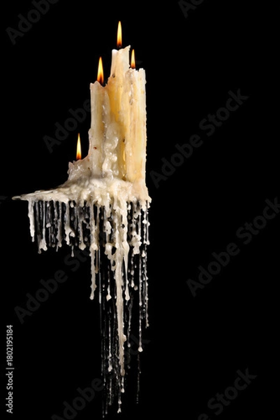 Obraz burning candles on a dark background