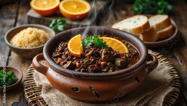 Fototapeta Feijoada in Ceramic Pot