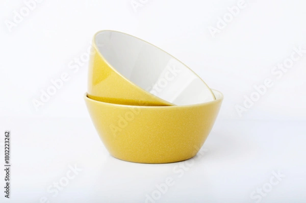 Obraz Yellow Bowls small on white background