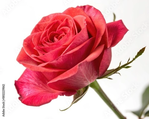 Obraz red rose isolated on white