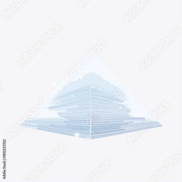 Obraz Ethereal geometric structure floating in pristine whitespace, a minimalist composition