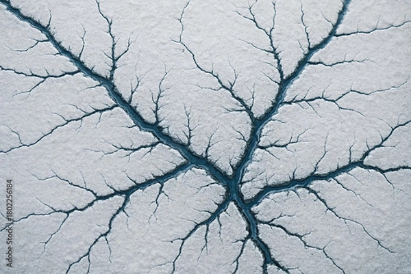 Obraz Polar Ice Shelf Macro – Cracked Frost Surface