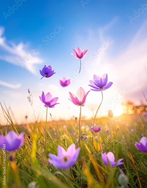 Obraz Łąka kwiatowa tło