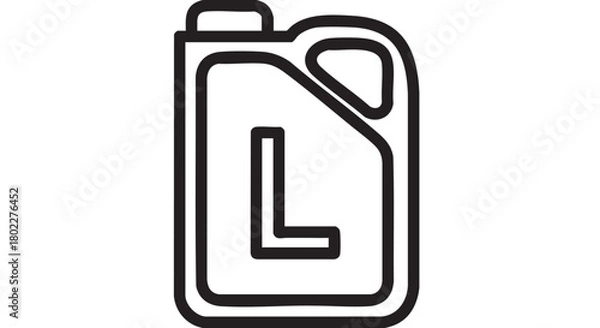 Obraz ## **32. Liter container outline icon vector**

