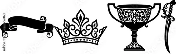 Obraz Royal emblem elements for design achievements awards and status