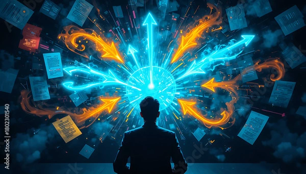 Fototapeta Strategic Directions: Navigating Complex Information